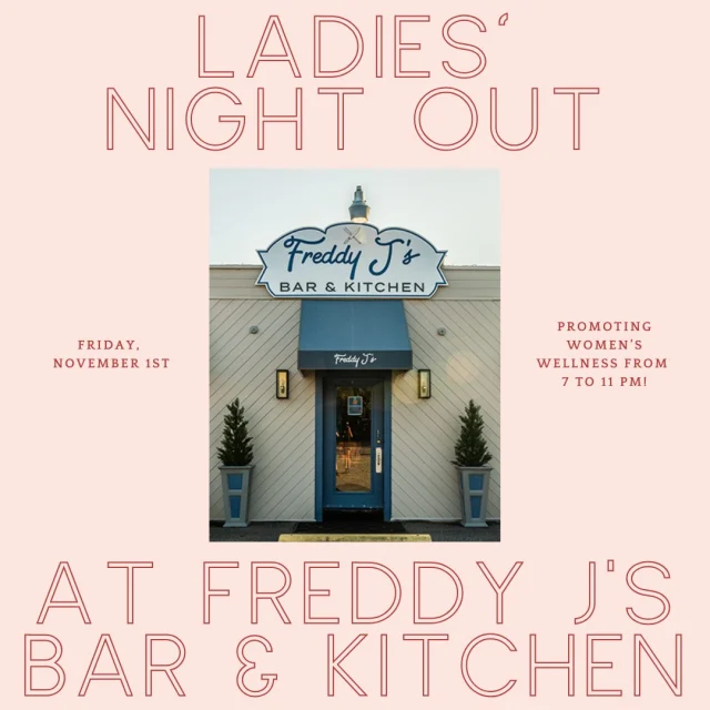 🌟 Ladies' Night Out at Freddy J's🌟

Join us on Friday, November 1st from 7pm to 11pm for an amazing evening! Grab your friends and treat yourself to a fun night at Freddy J's!

✨ Clothing & Accessories from @shopchristinasboutique
✨ Hair & Makeup trends from @hitechandco
✨ Permanent Jewelry from @wheres_waverly

🎶 @harrisjordan9 will be bringing the vibes all night long with the best tunes!

🍽 Enjoy unique small bites and sip on delicious cocktail specials while you shop and relax.

It’s going to be an unforgettable Ladies' Night Out – don’t miss it! 🙌

Tag your girls and get ready for a night of shopping, sipping, dancing, and unwinding! 🎉